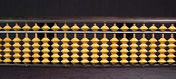 Chinese abacus 2 - Picture courtesy ebay.com