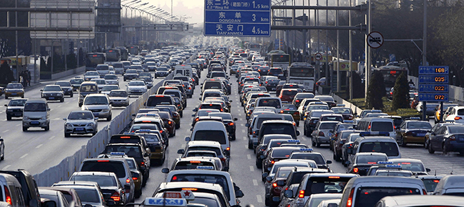 Beijing traffic- picture courtesy autoblog