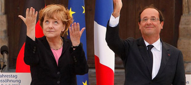 Merkel-Hollande Picture courtesy Telegrph.co.uk