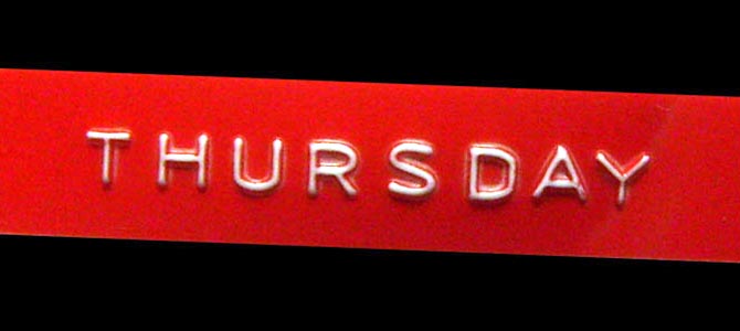 Thursday - Picture courtesy happyhealthylonglife.com